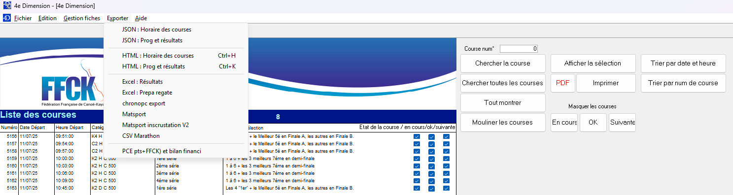 Exporter une liste de courses